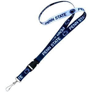 detachable lanyard Penn State navy and white